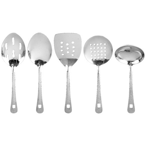 Lexi Home 5-Piece Stainless Steel Hammered Mini Kitchen Utensil Set - image 1 of 4