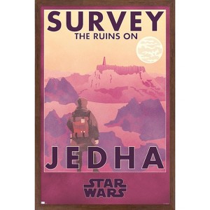 Trends International Star Wars: Jedha - Survey The Ruins on Jedha Framed Wall Poster Prints - 1 of 4
