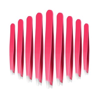 LOVELAY CREATIONS 12-Pack Pink Eyebrow Tweezers
