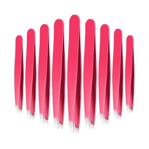 LOVELAY CREATIONS 12-Pack Pink Eyebrow Tweezers - 1 of 4