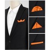 INSPIRE CHIC Men's Wedding Party Solid Color Self-Folded Pocket Squares - 4 of 4