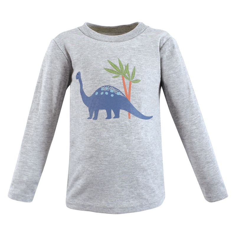 Hudson Baby Infant and Toddler Boy Long Sleeve T-Shirts, Dinosaur, 3 of 8