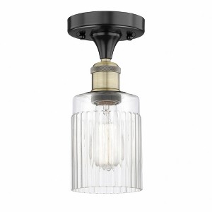 Hadley - 1 Light Semi-Flush Mount In Art Deco Style-9.75 Inches Tall and 4.5 Inches Wide - 1 of 1