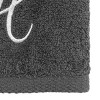 Avanti  Granite with Silver Script Monogram Bath Towel Letter   H - 3 of 3