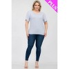 Slickblue Women's Plus Size Short Sleeve Tee, Soft Stretch Fit, Classic Round Neck, 10 Color Options, Size 1XL-3XL - 2 of 4