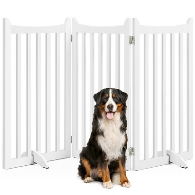 Yaheetech 3-panel Wooden Pet Gate Pet Barrier For Doorway, Stairs ...