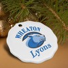 Wheaton College Primary Logo Porcelain Scalloped Holiday Christmas Tree Ornament  2.8" (7.1 cm) - 4 of 4
