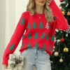 Coolmee Women's Ugly Christmas Sweaters Soft Acrylic Blend Cute Fuzzy Funny Wintertime Holiday Parties Knitted Pullover Sweaters - 3 of 4