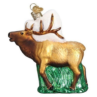 Old World Christmas Blown Glass Ornament for Christmas Tree, Elk