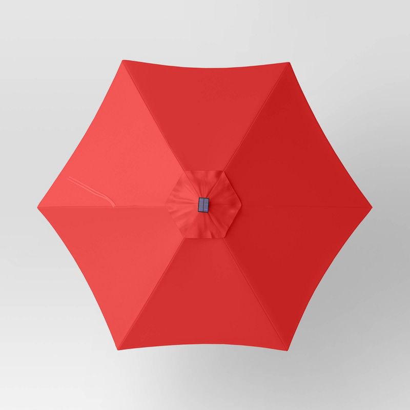 9' Round Solar Outdoor Patio Market Umbrella with Black Pole - Threshold™, 5 of 8
