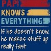 Men's Design By Humans Papi Knows Everything, If not Makes Stuff Up By HoangCathrine Tank Top - 2 of 2