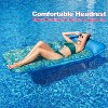 Jasonwell Oversized Pool Float Lounge, 72" X 37" XL Fabric-Covered Inflatable Contour Lounger with Headrest, Cooling Pool Raft, Monstera Green - 4 of 4