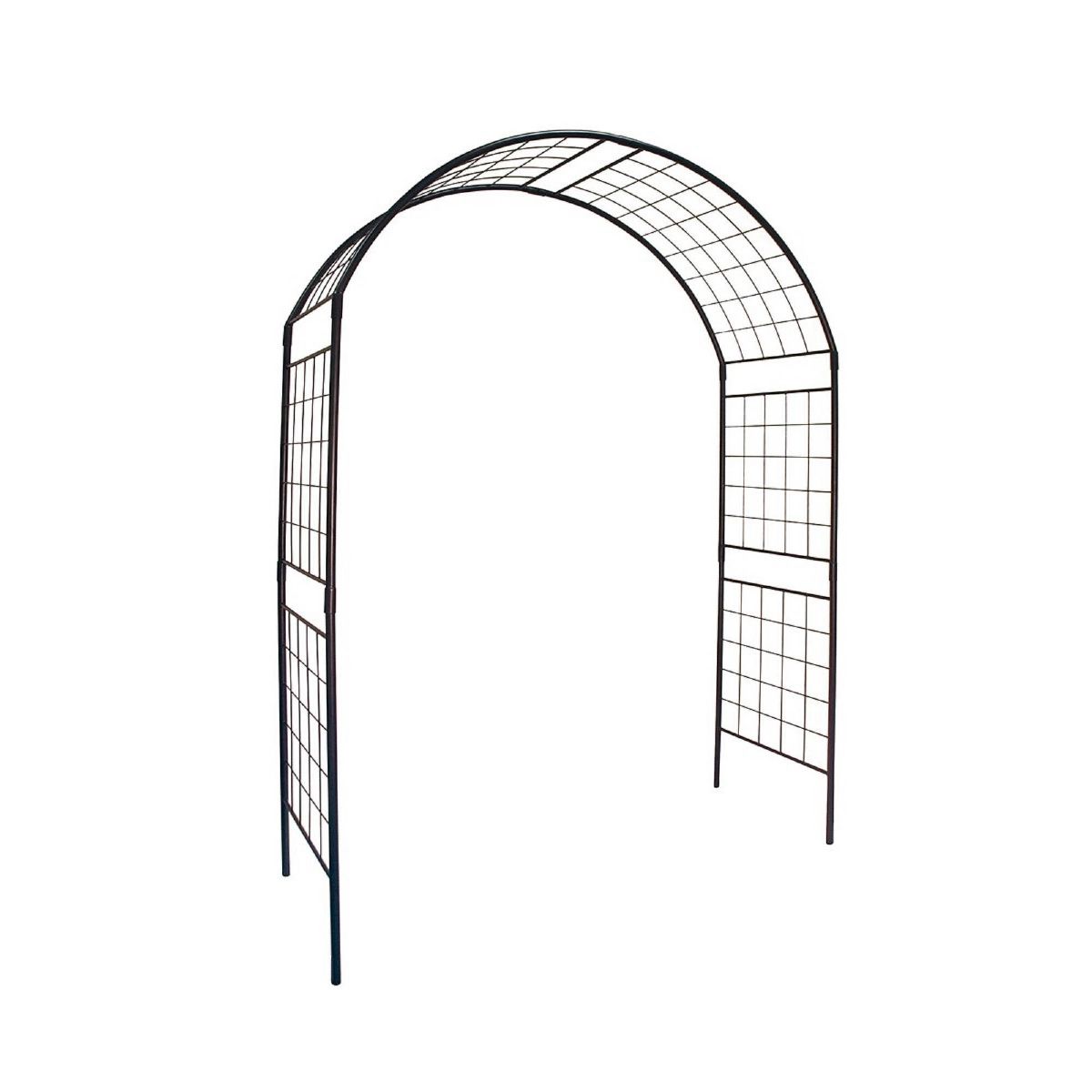 Achla Designs 114.5" Elegant Handcrafted Monet II Iron Garden Arbor Graphite Powder Coated Finish