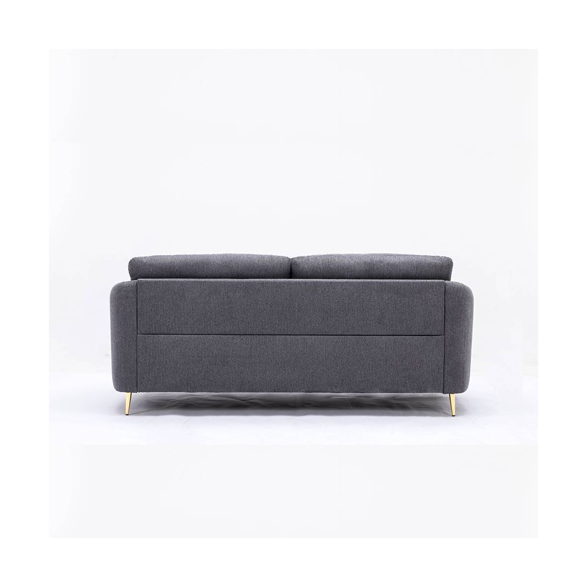 80" Yuina Sofa Gray Linen - Acme Furniture: Chrome Metal Legs, Pocket Coil Seat, Wood Frame - thumbnail 4