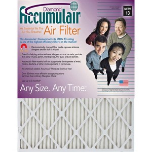 Accumulair Diamond Air Filter -  13" Height x 21.5" Width x 1" Depth - 1 of 2