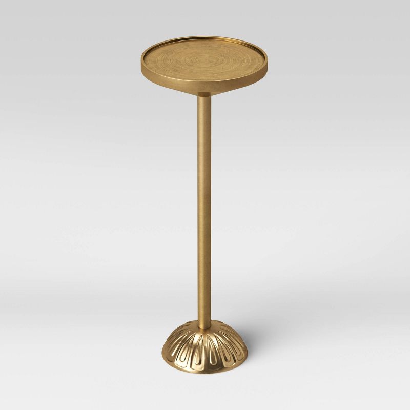 Catalana Round Figural Metal Drink Table Brass - Threshold&#8482;, 4 of 8