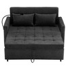Merax Comfortable Chenille Loveseat Sofa with Pull-Out Sofa Bed - 4 of 4