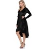 Women's Cocktail Dresses 2025, Formal Velvet Wedding Guest Ruffle Prom Party Evening Flowy Long Sleeve Dress V-Neck Vintage Dress - 3 of 4