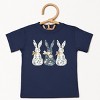 Three Blue Willow Bunnies - Toddler Short Sleeve Graphic T-Shirt - 3 of 4