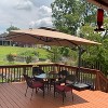 PURPLE LEAF Patio Umbrella with Base Outdoor Rectangle Large Cantilever Umbrella Heavy Duty Outdoor Market Umbrella for Garden Deck Backyard Pool - 2 of 4