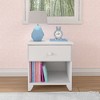 Max & Lily Classic Wood Nightstand with 1 Drawer, Kids Bedside Table/End Table, Small Nightstand for Bedroom - 2 of 4