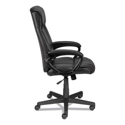 Luxurious High-Back Black Leather Swivel Manager's Chair