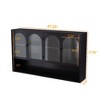 NicBex Modern 4 Glass Door Bathroom Wall Mount Cabinet Medicine Cabinet with 5 Tier Storage Shelves - 3 of 4