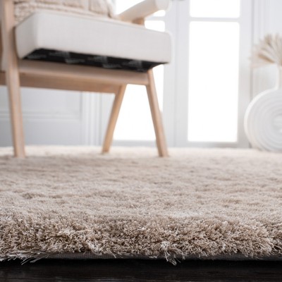 Safavieh Beige Hand-Tufted Shag Runner Rug