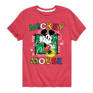 Boys' - Disney - Mickey Mouse Cartoon Pop Short Sleeve Graphic T-Shirt - 1 of 4