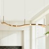 LNC Macrobotrys 42.5" Lxury and Glam Geometric Integrated LED Kitchen Island Pendant Lightss, Gold with Crystal - 2 of 4