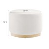 Modway Tilden 23" Round Ottoman – Velvet Upholstered Tufted Ottoman with Plush Cushion for Accent Seating - 2 of 4