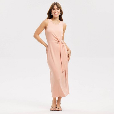 Женские платья A New Day Women's Ribbed Tie-Waist Maxi Bodycon Dress - A New Day™ Green M — фото 3