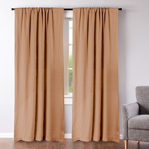100% Linen  - Lined Curtain Panel - 2pk - Levtex Home - 1 of 3