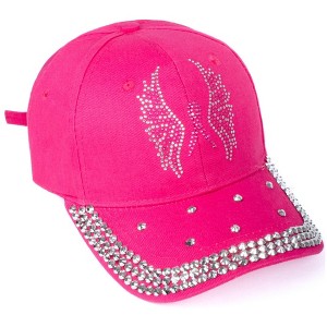 Women's Breast Cancer Awareness Crystal Bling Baseball Cap - 1 of 4