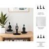 Sagebrook Home Set of 3 Women Yoga Figurines - 10" Yoga Ladies - Polyresin Decorative Yoga Sculpture for Home, Office, Spa - 3 of 4