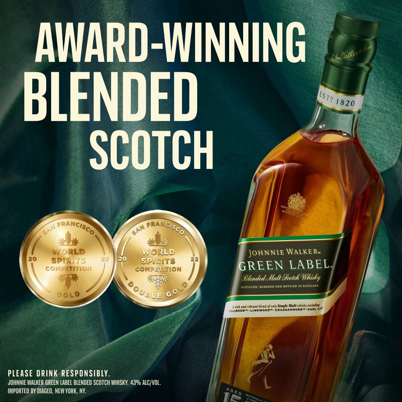 Johnnie Walker Green Label Scotch Whisky - 750ml Bottle, 2 of 13