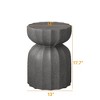 GDFStudio Bennett Modern Lightweight Concrete Cement Side Tables (Set of 2) - 3 of 4