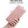 FATMOON Leather Women Wallet RFID Slim Wallets for Women,Thin Ladies Credit Card Holder Bifold Billfold with 11 Card Slots & ID Window,Pink - 3 of 4