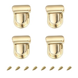 Unique Bargains Zinc Alloy DIY Wallet Purse Making Decorative Turn Lock Clasp 4 Pcs - 1 of 4