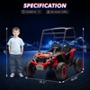 24V 2 Seater Ride On UTV Car, 4WD Electric Off-Road Truck with Sun Shade, Side By Side Battery Powered Toy Car with Remote Control, Music, Lights - 3 of 4