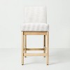 Upholstered Natural Wood Slipper Counter Stool - Hearth & Hand™ with Magnolia - image 3 of 4