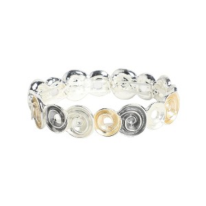 SOHI Women's Champayne Gold Textured Rose Bracelet - 1 of 4