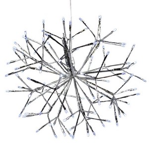 Celebrations Platinum LED Pure White 16 in. Shimmer Sphere Hanging Decor - 1 of 1