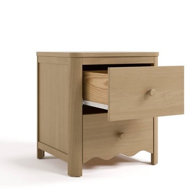Driftwood Painted Lightweight 2 Drawer Nursery Nightstand