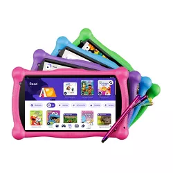 Contixo V10 7” Kids Tablet, 2GB RAM, 16GB Storage, Android 11 GO, Learning Tablet for Children with Teacher’s Approved Apps, Google Kids Space and Kids proof Protection Case