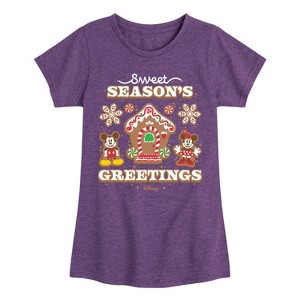 Girls' - Disney - Sweet Seasons Greetings Fitted Short Sleeve Graphic T-Shirt - 1 of 4
