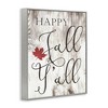 Stupell Industries Happy Fall Y'all Typography Sign Black Framed Giclee Art - 3 of 4
