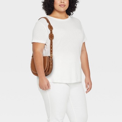 Сумки Universal Thread Western Soft Saddle Crossbody Bag Purse - Universal Thread™ Brown — фото 2