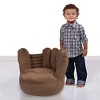 Baseball Glove Plush Character Kids' Chair - Trend Lab: Brown Sports Novelty Accent Chair, Foam Frame, 25lb Capacity - 2 of 2