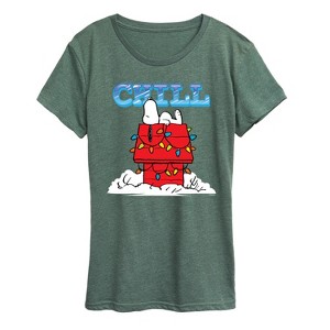 Women's - Peanuts - Snoopy Chill Short Sleeve Graphic T-Shirt - 1 of 4